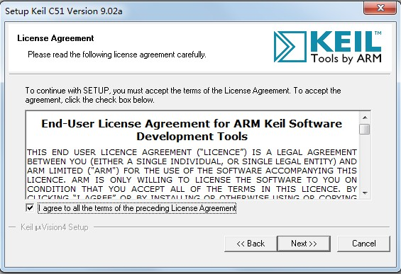 图 1-2 “License Agreement”对话框